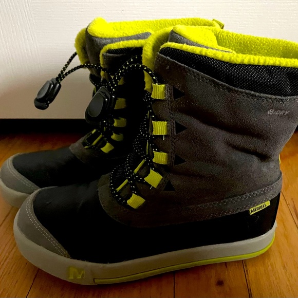 MERRELL Insulated Winter Snow Boots- Kids Size 1 - Picture 1 of 6